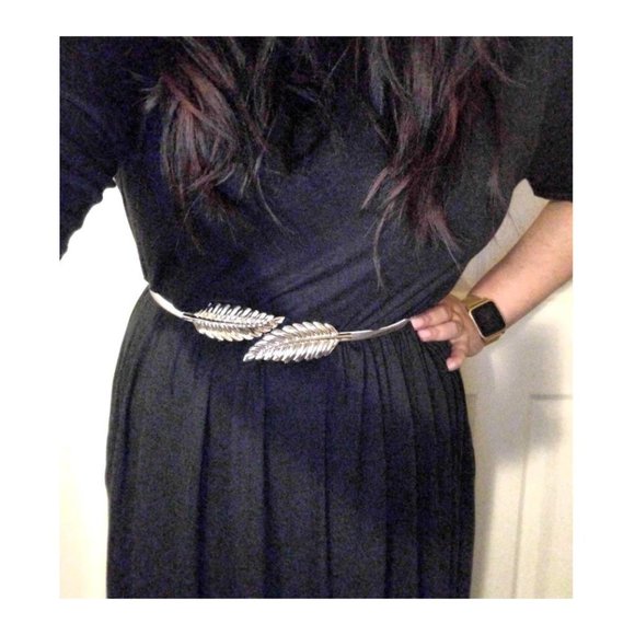 Womens Fashion Belts Fancy Ladies Adjustable Stretch Design Silver Gold Set of 4 - Picture 6 of 10